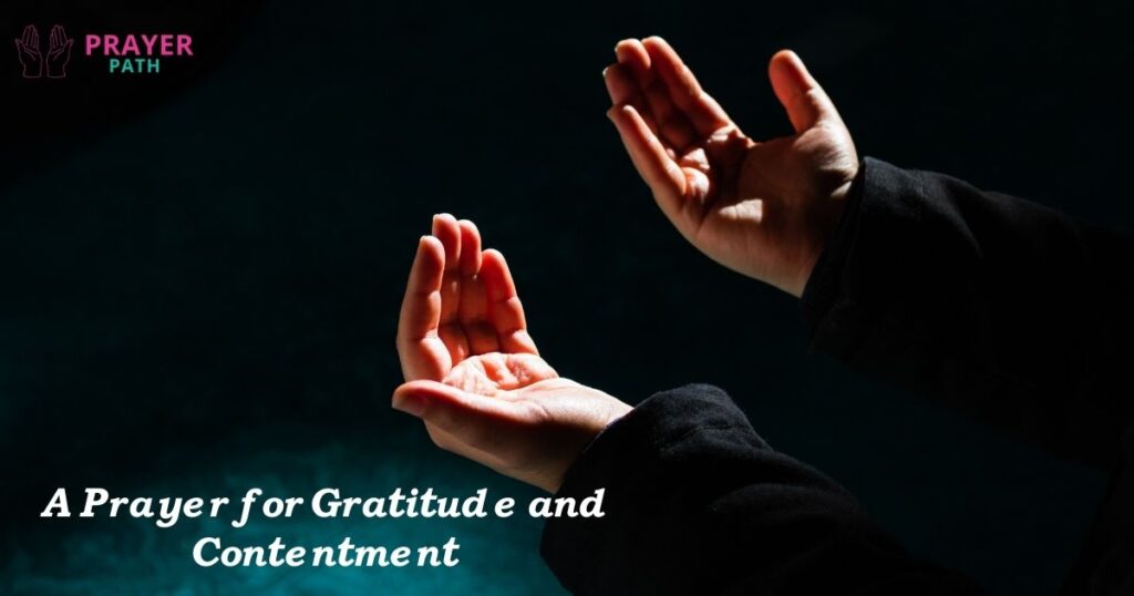 A Prayer for Gratitude and Contentment