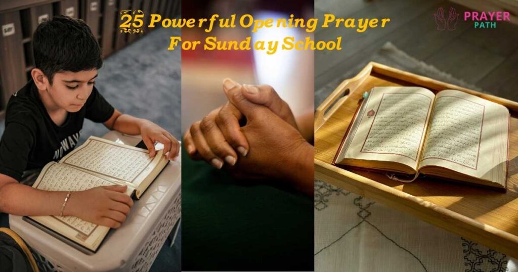 opening prayer for Sunday school