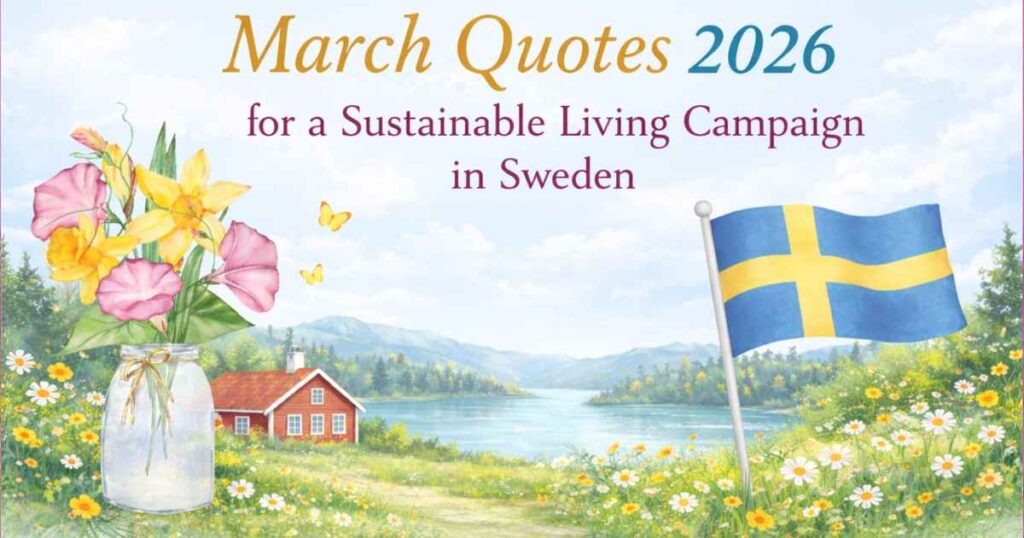 50+ Inspiring March Quotes 2026 4 March Quotes 2026 for a Sustainable Living Campaign in Sweden